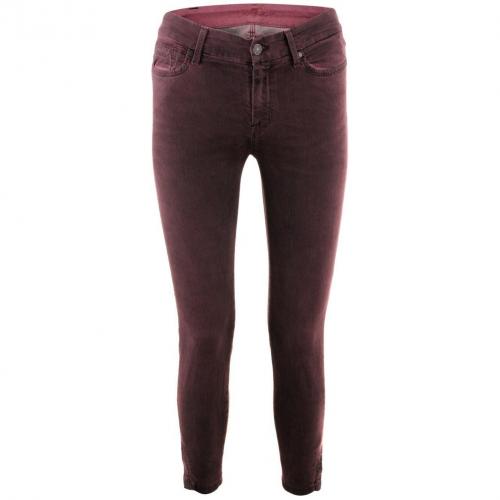 7 for all mankind Washed Plum Tailored Cropped Skinny
