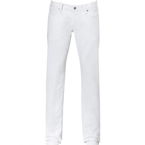 D&G Dolce & Gabbana White Five Pocket Jeans