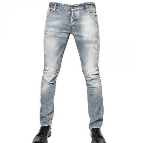 Dsquared - 19Cm Denim Slim Fit Jeans Hellblau