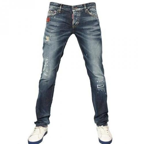 Dsquared - 19Cm Ocra Rip Slim Fit Denim Jeans