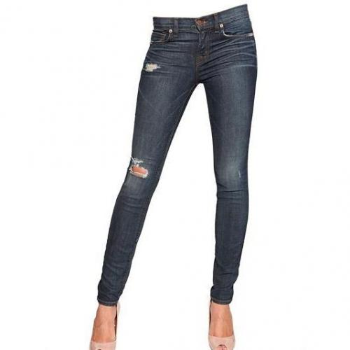 J Brand - Skinny Mid Rise Kaputte Denim Jeans